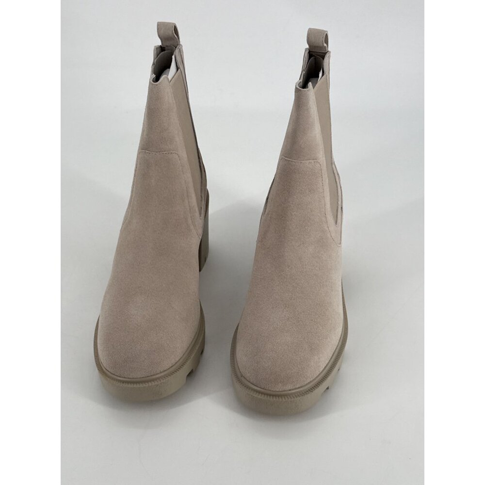 Lisa Vicky Womens Boot Jolt Chelsea Beige Split Suede Size 9.5 - Picture 6 of 10